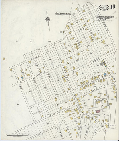 Sanborn Fire Insurance Map from Weston, Lewis County, West Virginia (1921), Sheet #0019 - Complete Map Set gallery image, historic Sanborn map, vintage wall art, West Virginia West Virginia