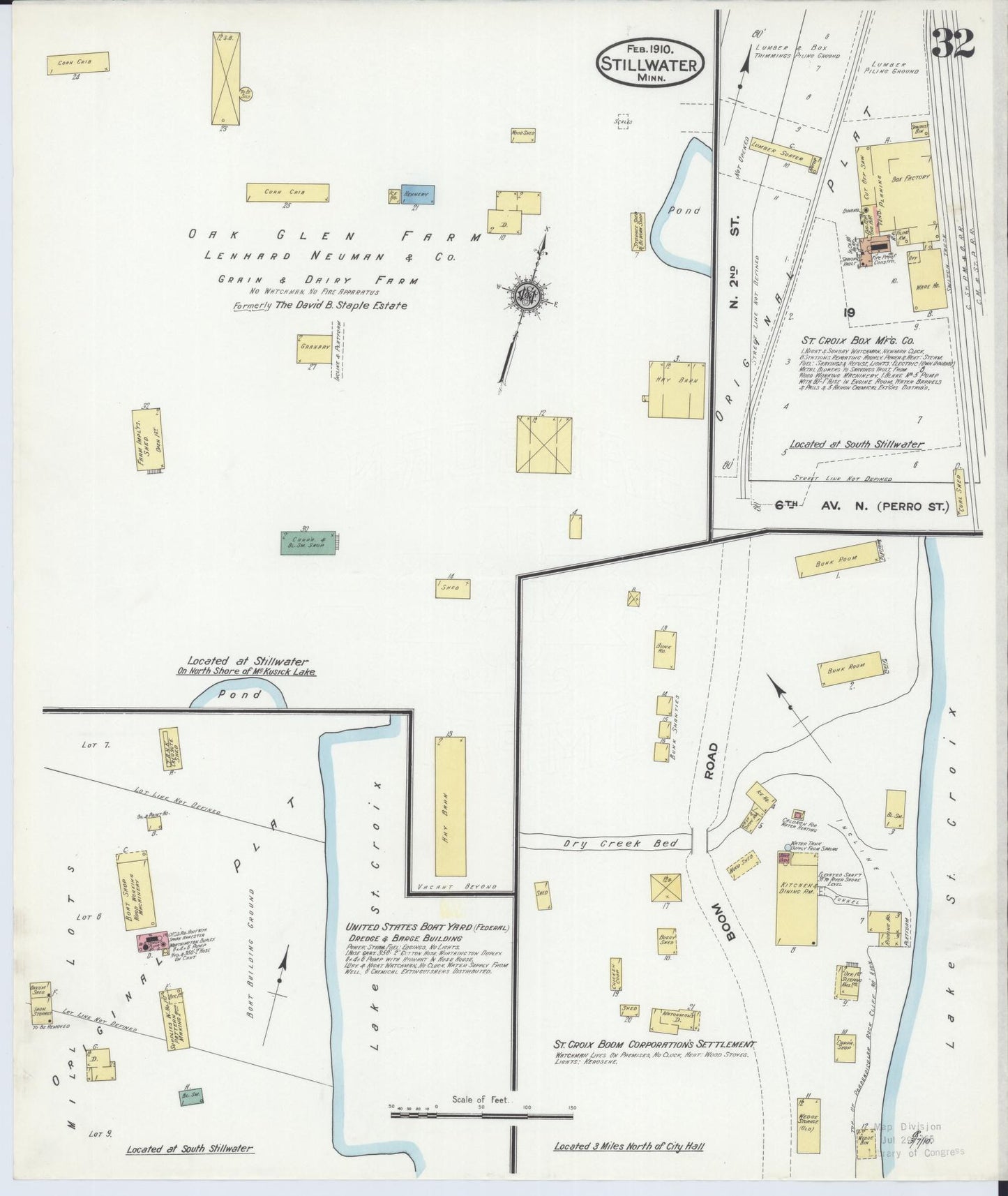 Sanborn Fire Insurance Map from Stillwater, Washington County, Minnesota (1910), Sheet #0032 - Complete Map Set gallery image, historic Sanborn map, vintage wall art, Minnesota Minnesota