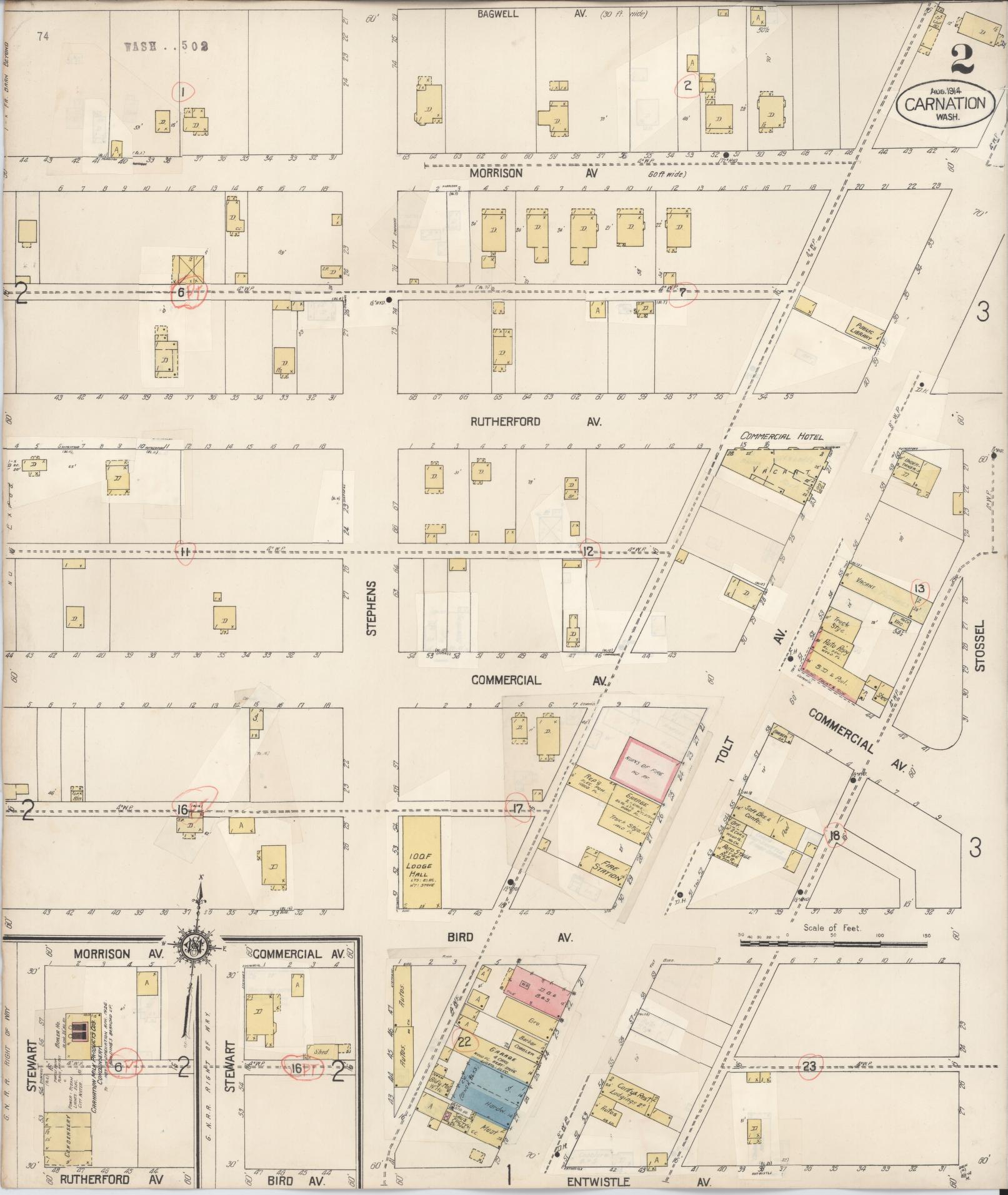 Sanborn Fire Insurance Map from Carnation, King County, Washington (1930), Sheet #0002 - Complete Map Set gallery image, historic Sanborn map, vintage wall art, Washington Washington
