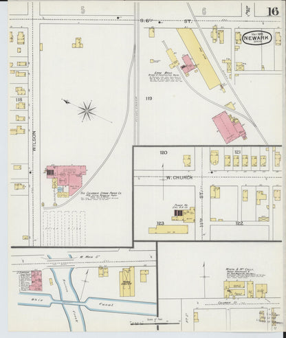 Sanborn Fire Insurance Map from Newark, Licking County, Ohio (1893), Sheet #0016 - Complete Map Set gallery image, historic Sanborn map, vintage wall art, Ohio Ohio