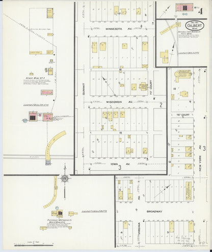 Sanborn Fire Insurance Map from Gilbert, Saint Louis County, Minnesota (1912), Sheet #0004 - Historic Sanborn Fire Insurance Map Print, vintage old map wall art, antique decor, genealogy gift, Minnesota Minnesota map