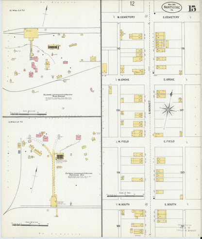 Sanborn Fire Insurance Map from Nanticoke, Luzerne County, Pennsylvania (1903), Sheet #0015 - Complete Map Set gallery image, historic Sanborn map, vintage wall art, Pennsylvania Pennsylvania