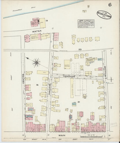 Sanborn Fire Insurance Map from Middletown, Middlesex County, Connecticut (1884), Sheet #0005 - Complete Map Set gallery image, historic Sanborn map, vintage wall art, Connecticut Connecticut