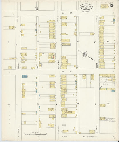 Sanborn Fire Insurance Map from Mount Carmel, Northumberland County, Pennsylvania (1913), Sheet #0019 - Complete Map Set gallery image, historic Sanborn map, vintage wall art, Pennsylvania Pennsylvania