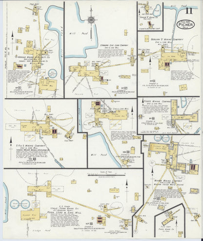 Sanborn Fire Insurance Map from Picher, Ottawa County, Oklahoma (1920), Sheet #0011 - Complete Map Set gallery image, historic Sanborn map, vintage wall art, Oklahoma Oklahoma