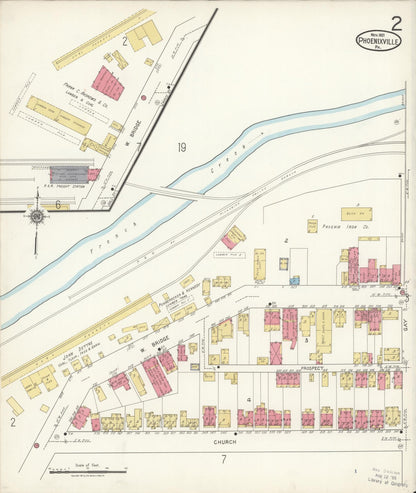 Sanborn Fire Insurance Map from Phoenixville, Chester County, Pennsylvania (1921), Sheet #0002 - Complete Map Set gallery image, historic Sanborn map, vintage wall art, Pennsylvania Pennsylvania