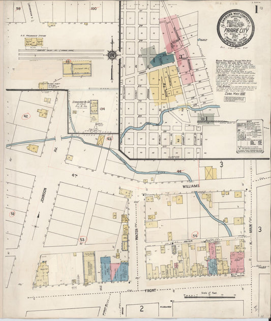 Sanborn Fire Insurance Map from Prairie City, Grant County, Oregon (1930), Sheet #0001 - Historic Sanborn Fire Insurance Map Print, vintage old map wall art, antique decor, genealogy gift, Oregon Oregon map