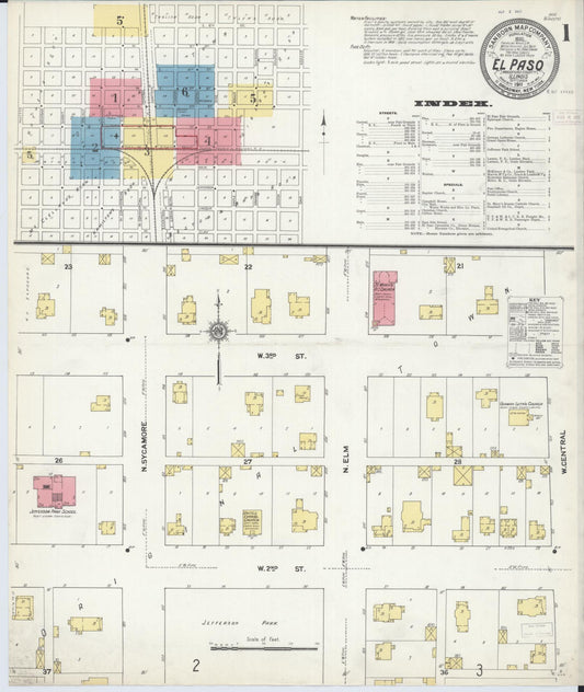 Sanborn Fire Insurance Map from El Paso, Woodford County, Illinois (1911), Sheet #0001 - Complete Map Set gallery image, historic Sanborn map, vintage wall art, Illinois Illinois