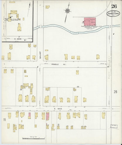 Sanborn Fire Insurance Map from Johnstown, Fulton County, New York (1912), Sheet #0026 - Complete Map Set gallery image, historic Sanborn map, vintage wall art, New York New York