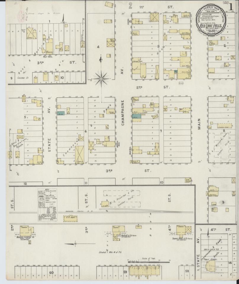 Sanborn Fire Insurance Map from Red Lake Falls, Red Lake County, Minnesota. (1894) – Map View