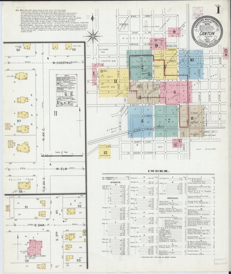 Sanborn Fire Insurance Map from Canton, Fulton County, Illinois. (1902) – Map View