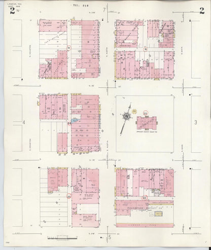 Sanborn Fire Insurance Map from Lamesa, Dawson County, Texas (1948), Sheet #0002 - Historic Sanborn Fire Insurance Map Print, vintage old map wall art, antique decor, genealogy gift, Texas Texas map