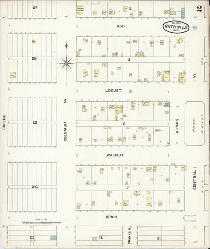 Sanborn Fire Insurance Map from Waterville, Douglas County, Washington (1890), Sheet #0002 - Complete Map Set gallery image, historic Sanborn map, vintage wall art, Washington Washington
