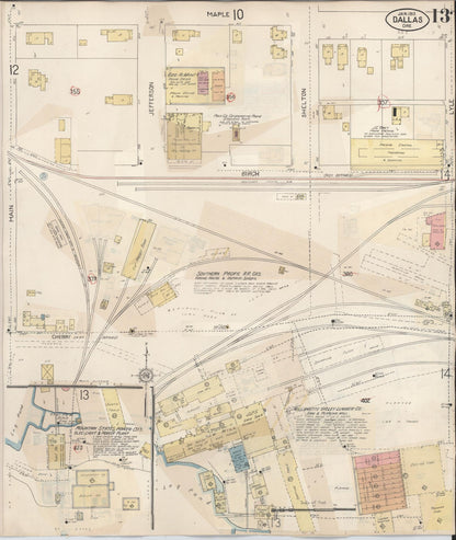 Sanborn Fire Insurance Map from Dallas, Polk County, Oregon (1939), Sheet #0013 - Complete Map Set gallery image, historic Sanborn map, vintage wall art, Oregon Oregon