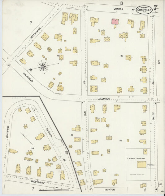 Sanborn Fire Insurance Map from Granville, Washington County, New York (1904), Sheet #0007 - Historic Sanborn Fire Insurance Map Print, vintage old map wall art, antique decor, genealogy gift, New York New York map