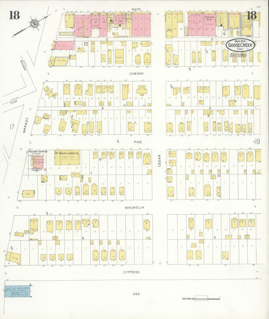 Sanborn Fire Insurance Map from Goose Creek, Harris County, Texas (1931), Sheet #0018 - Historic Sanborn Fire Insurance Map Print, vintage old map wall art, antique decor, genealogy gift, Texas Texas map