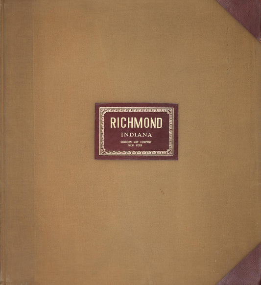Sanborn Fire Insurance Map from Richmond, Wayne County, Indiana (1950), Sheet #0001 - Historic Sanborn Fire Insurance Map Print, vintage old map wall art, antique decor, genealogy gift, Indiana Indiana map