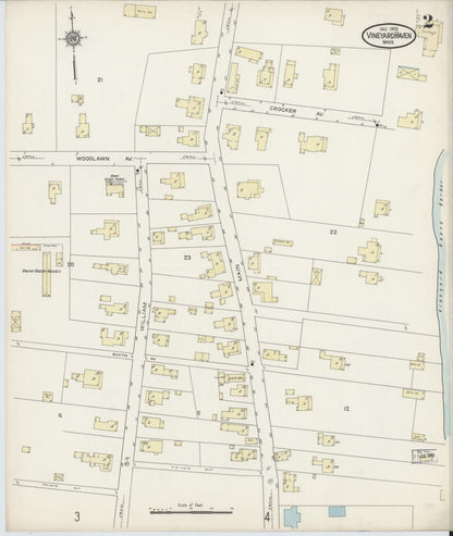 Sanborn Fire Insurance Map from Vineyard Haven, Dukes County, Massachusetts (1914), Sheet #0002 - Complete Map Set gallery image, historic Sanborn map, vintage wall art, Massachusetts Massachusetts