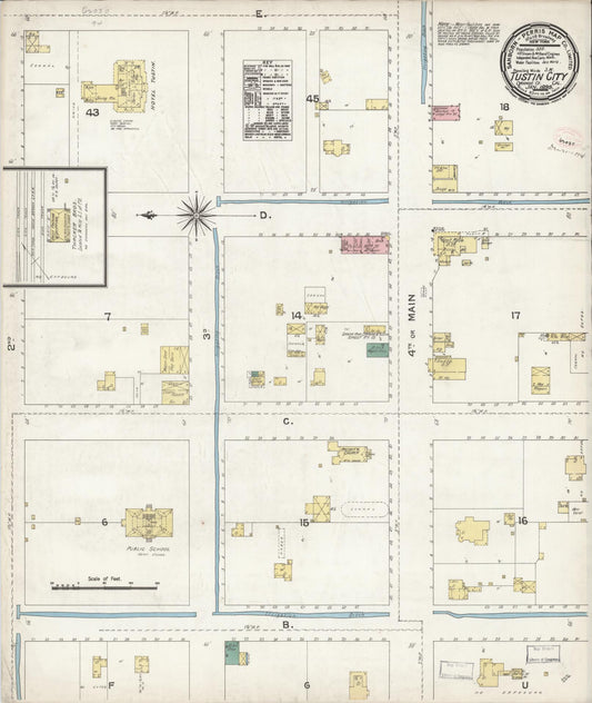 Sanborn Fire Insurance Map from Tustin, Orange County, California. (1895) – Historic Sanborn Fire Insurance Map Print
