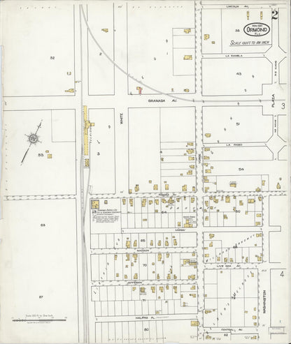 Sanborn Fire Insurance Map from Ormond, Volusia County, Florida (1921), Sheet #0002 - Complete Map Set gallery image, historic Sanborn map, vintage wall art, Florida Florida