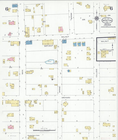Sanborn Fire Insurance Map from Ironton, Iron County, Missouri (1927), Sheet #0006 - Historic Sanborn Fire Insurance Map Print, vintage old map wall art, antique decor, genealogy gift, Missouri Missouri map