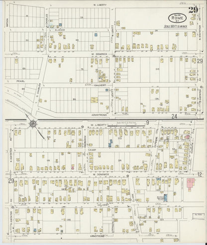 Sanborn Fire Insurance Map from Rome, Oneida County, New York (1914), Sheet #0029 - Historic Sanborn Fire Insurance Map Print, vintage old map wall art, antique decor, genealogy gift, New York New York map