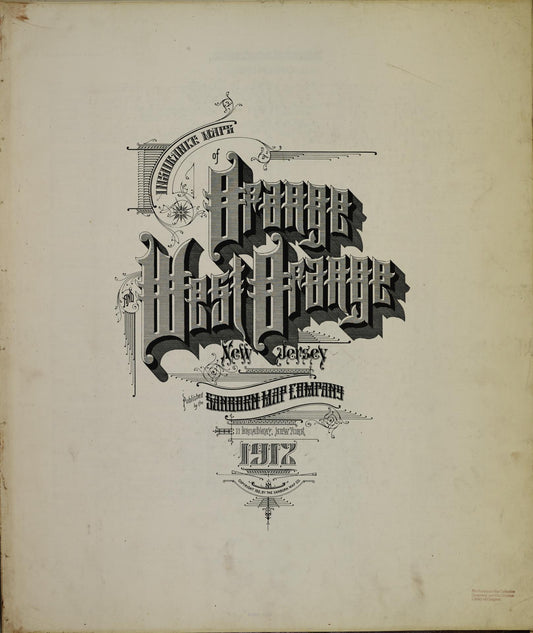 Sanborn Fire Insurance Map from Orange, Essex County, New Jersey. (1912) – Historic Sanborn Fire Insurance Map Print