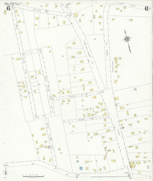 Sanborn Fire Insurance Map from Easthampton, Suffolk County, New York (1936), Sheet #0006 - Historic Sanborn Fire Insurance Map Print, vintage old map wall art, antique decor, genealogy gift, New York New York map