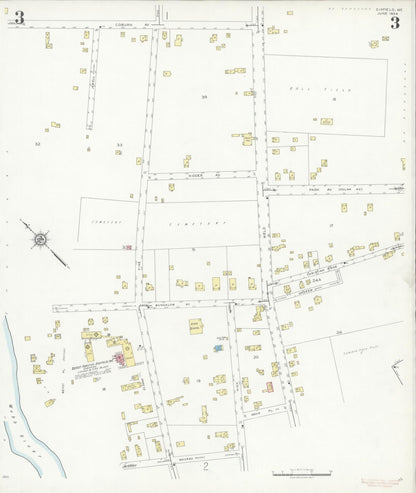 Sanborn Fire Insurance Map from Dixfield, Oxford County, Maine (1934), Sheet #0003 - Complete Map Set gallery image, historic Sanborn map, vintage wall art, Maine Maine