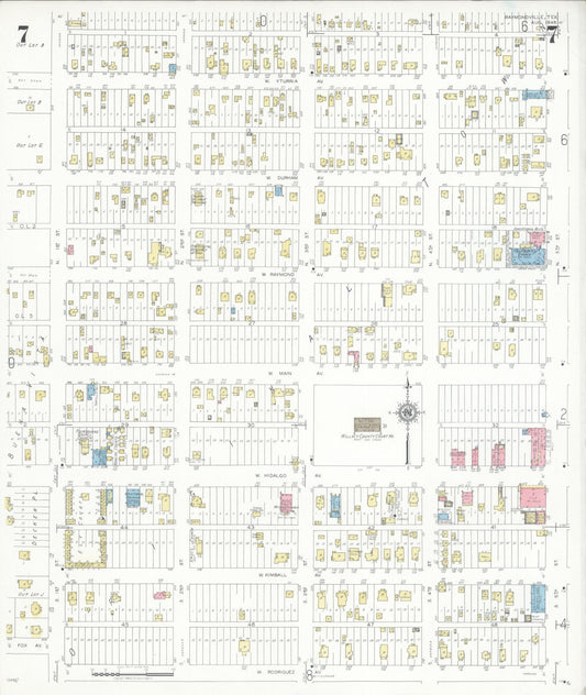 Sanborn Fire Insurance Map from Raymondville, Willacy County, Texas (1948), Sheet #0007 - Historic Sanborn Fire Insurance Map Print, vintage old map wall art, antique decor, genealogy gift, Texas Texas map