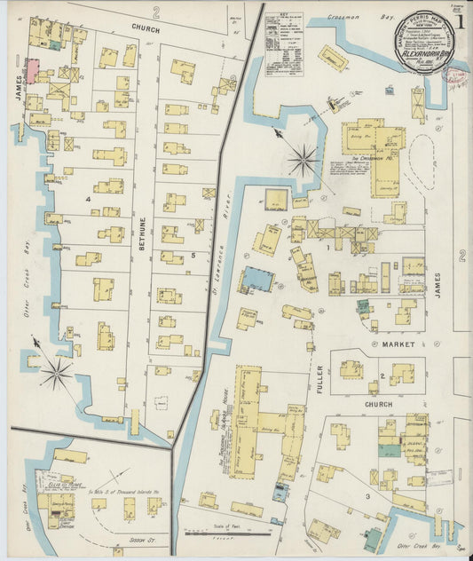 Sanborn Fire Insurance Map from Alexandria Bay, Jefferson County, New York. (1895) – Historic Sanborn Fire Insurance Map Print
