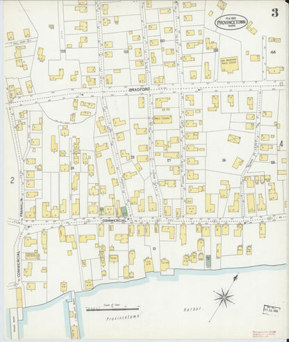 Sanborn Fire Insurance Map from Provincetown, Barnstable County, Massachusetts (1902), Sheet #0003 - Historic Sanborn Fire Insurance Map Print, vintage old map wall art, antique decor, genealogy gift, Massachusetts Massachusetts map