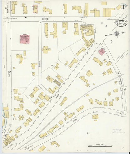 Sanborn Fire Insurance Map from Barton, Orleans County, Vermont (1912), Sheet #0003 - Complete Map Set gallery image, historic Sanborn map, vintage wall art, Vermont Vermont