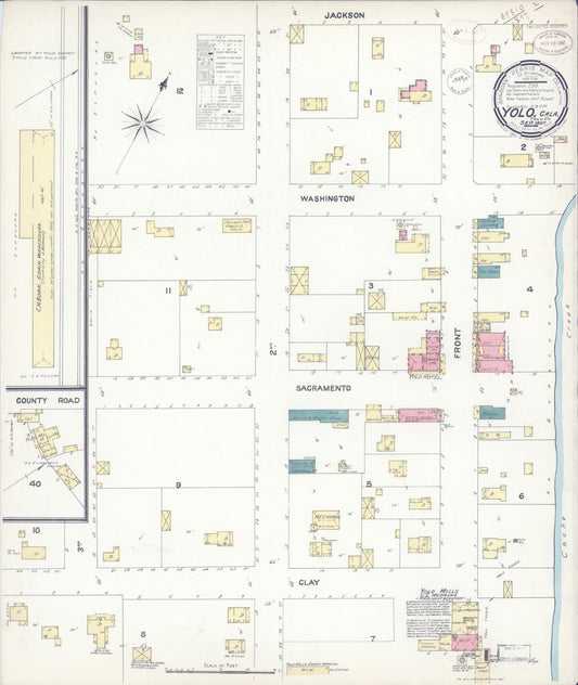 Sanborn Fire Insurance Map from Yolo, Yolo County, California. (1897) – Historic Sanborn Fire Insurance Map Print