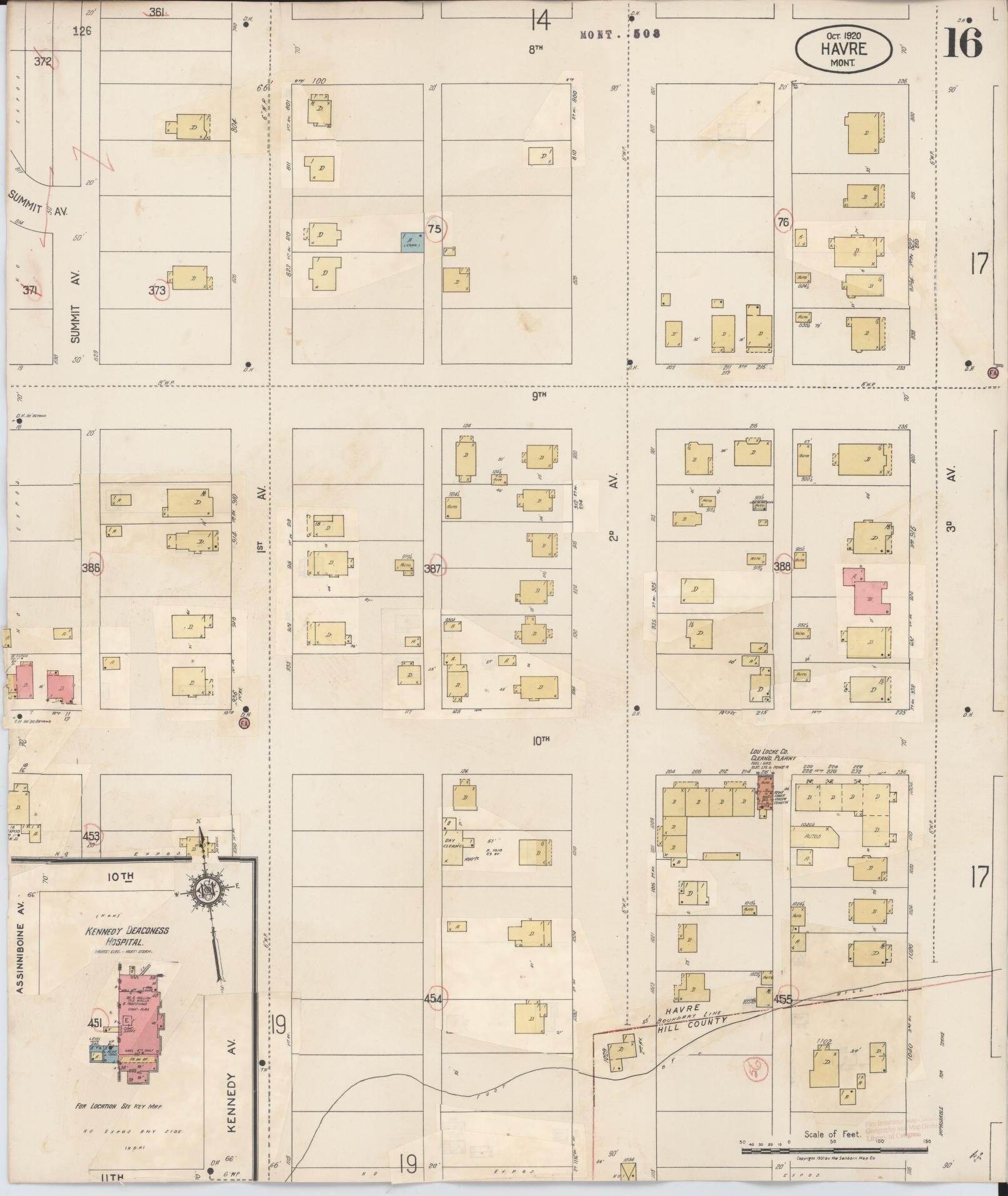 Sanborn Fire Insurance Map from Havre, Hill County, Montana (1943), Sheet #0016 - Complete Map Set gallery image, historic Sanborn map, vintage wall art, Montana Montana