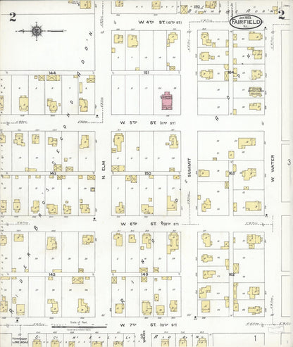 Sanborn Fire Insurance Map from Fairfield, Wayne County, Illinois (1923), Sheet #0002 - Complete Map Set gallery image, historic Sanborn map, vintage wall art, Illinois Illinois