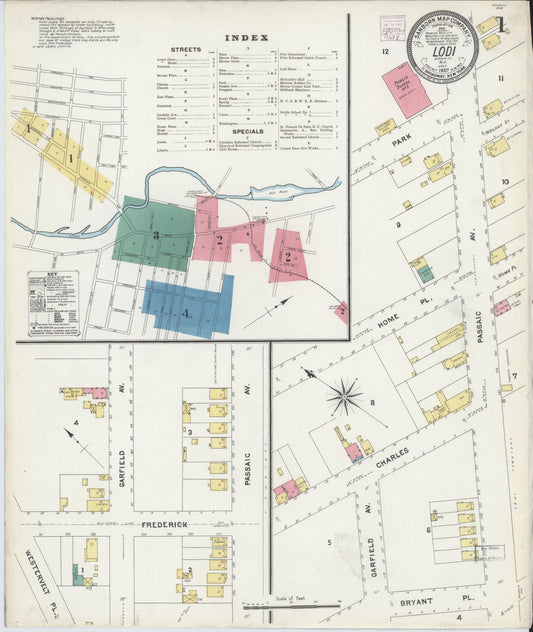 Sanborn Fire Insurance Map from Lodi, Bergen County, New Jersey. (1907) – Historic Sanborn Fire Insurance Map Print