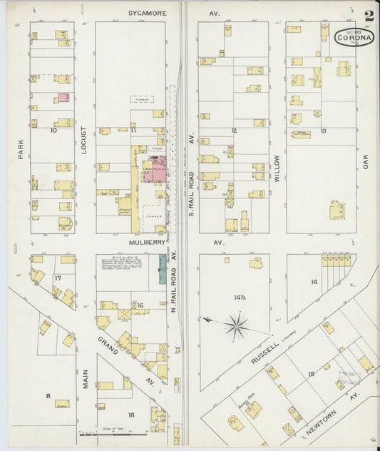 Sanborn Fire Insurance Map from Corona, Queens County, New York (1893), Sheet #0002 - Historic Sanborn Fire Insurance Map Print, vintage old map wall art, antique decor, genealogy gift, New York New York map