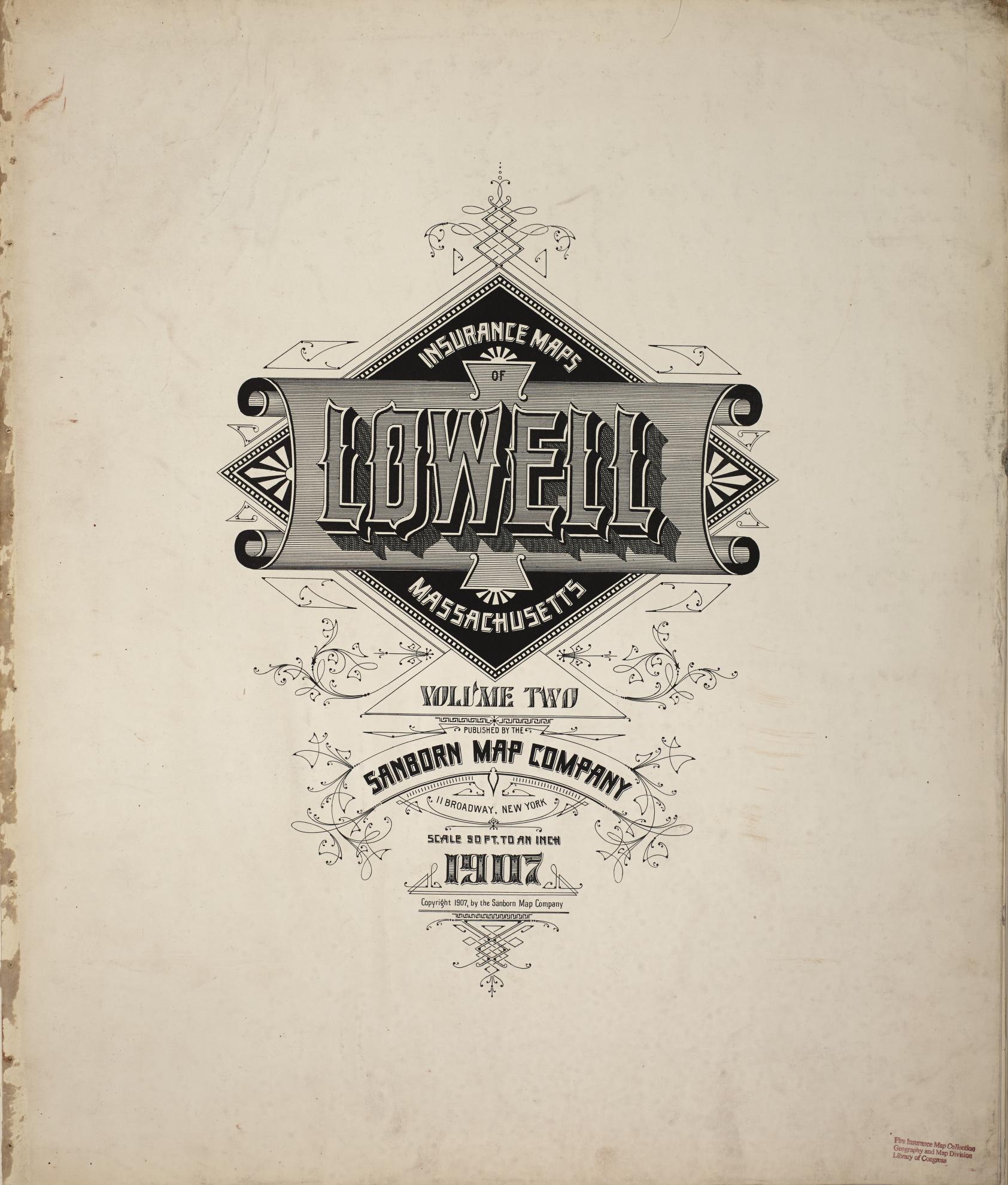Sanborn Fire Insurance Map from Lowell, Middlesex County, Massachusetts (1907), Sheet #0001 - Complete Map Set gallery image, historic Sanborn map, vintage wall art, Massachusetts Massachusetts