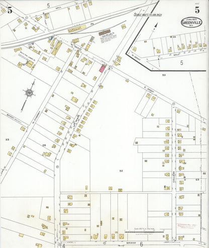 Sanborn Fire Insurance Map from Greenville, Muhlenberg County, Kentucky (1923), Sheet #0005 - Complete Map Set gallery image, historic Sanborn map, vintage wall art, Kentucky Kentucky