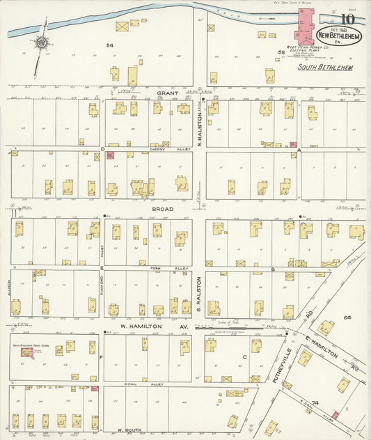 Sanborn Fire Insurance Map from New Bethlehem, Clarion County, Pennsylvania (1921), Sheet #0010 - Historic Sanborn Fire Insurance Map Print, vintage old map wall art, antique decor, genealogy gift, Pennsylvania Pennsylvania map