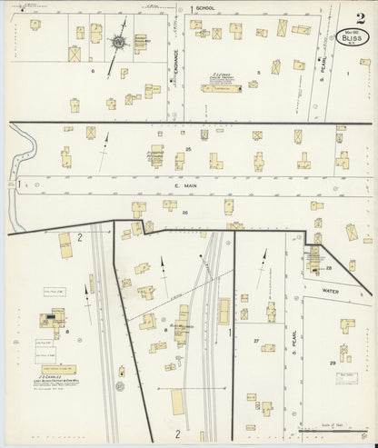 Sanborn Fire Insurance Map from Bliss, Wyoming County, New York (1912), Sheet #0002 - Complete Map Set gallery image, historic Sanborn map, vintage wall art, Bliss Wyoming