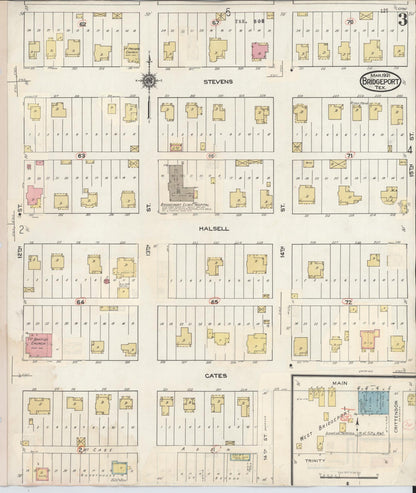 Sanborn Fire Insurance Map from Bridgeport, Wise County, Texas (1944), Sheet #0003 - Historic Sanborn Fire Insurance Map Print, vintage old map wall art, antique decor, genealogy gift, Texas Texas map