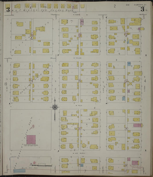 Sanborn Fire Insurance Map from Herrin, Williamson County, Illinois (1947), Sheet #0003 - Historic Sanborn Fire Insurance Map Print, vintage old map wall art, antique decor, genealogy gift, Illinois Illinois map