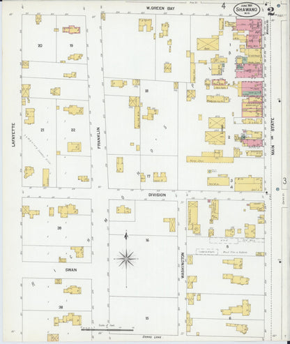 Sanborn Fire Insurance Map from Shawano, Shawano County, Wisconsin (1901), Sheet #0002 - Complete Map Set gallery image, historic Sanborn map, vintage wall art, Wisconsin Wisconsin