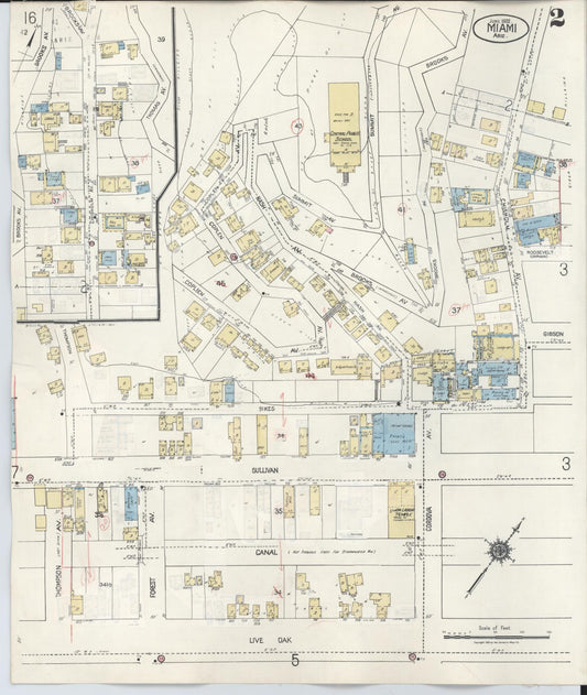 Sanborn Fire Insurance Map from Miami, Gila County, Arizona (1948), Sheet #0002 - Historic Sanborn Fire Insurance Map Print, vintage old map wall art, antique decor, genealogy gift, Arizona Arizona map