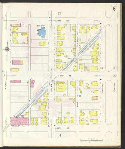 Sanborn Fire Insurance Map from Anniston, Calhoun County, Alabama (1925), Sheet #0006 - Complete Map Set gallery image, historic Sanborn map, vintage wall art, Alabama Alabama
