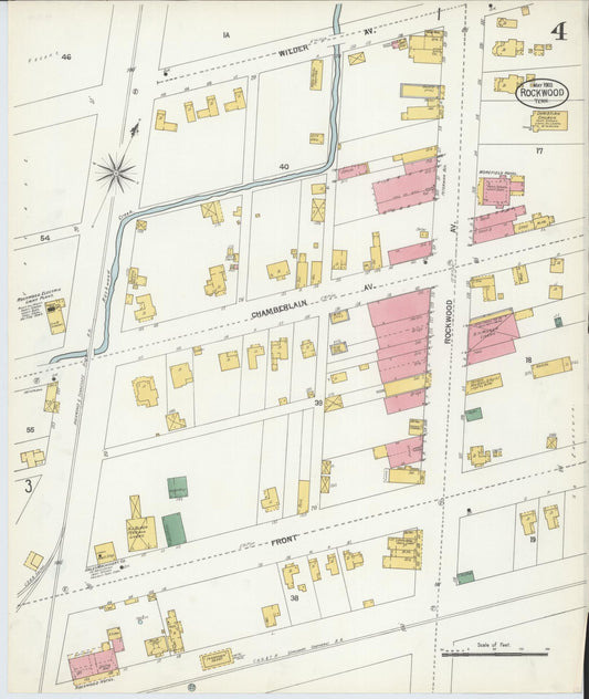 Sanborn Fire Insurance Map from Rockwood, Roane County, Tennessee (1903), Sheet #0004 - Historic Sanborn Fire Insurance Map Print, vintage old map wall art, antique decor, genealogy gift, Tennessee Tennessee map