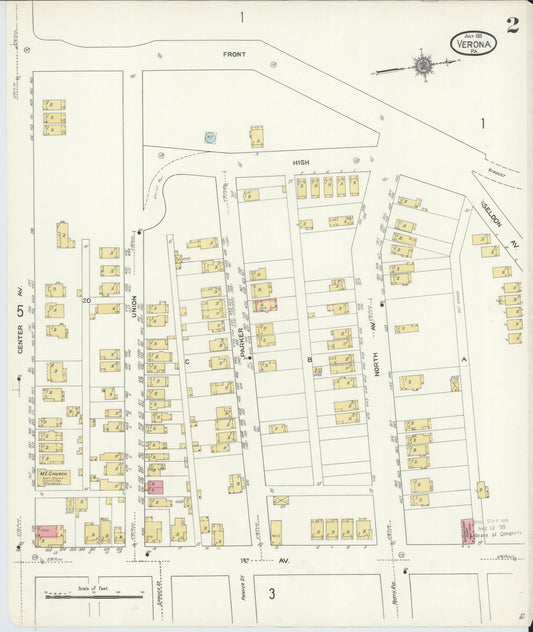 Sanborn Fire Insurance Map from Verona, Allegheny County, Pennsylvania (1911), Sheet #0002 - Historic Sanborn Fire Insurance Map Print, vintage old map wall art, antique decor, genealogy gift, Pennsylvania Pennsylvania map