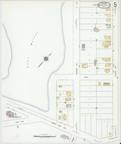 Sanborn Fire Insurance Map from Westville, Gloucester County, New Jersey (1919), Sheet #0005 - Complete Map Set gallery image, historic Sanborn map, vintage wall art, New Jersey New Jersey
